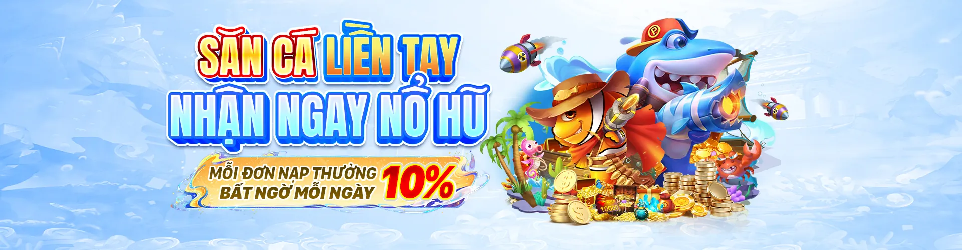 Hình ảnh chính về trò chơi bắn cá daga68 uy tín với đồ họa sắc nét và nhiều cá vàng