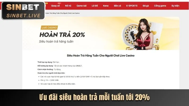 Biểu ngữ hoàn trả hàng tuần cho cá cược thể thao và casino tại daga68 uy tín